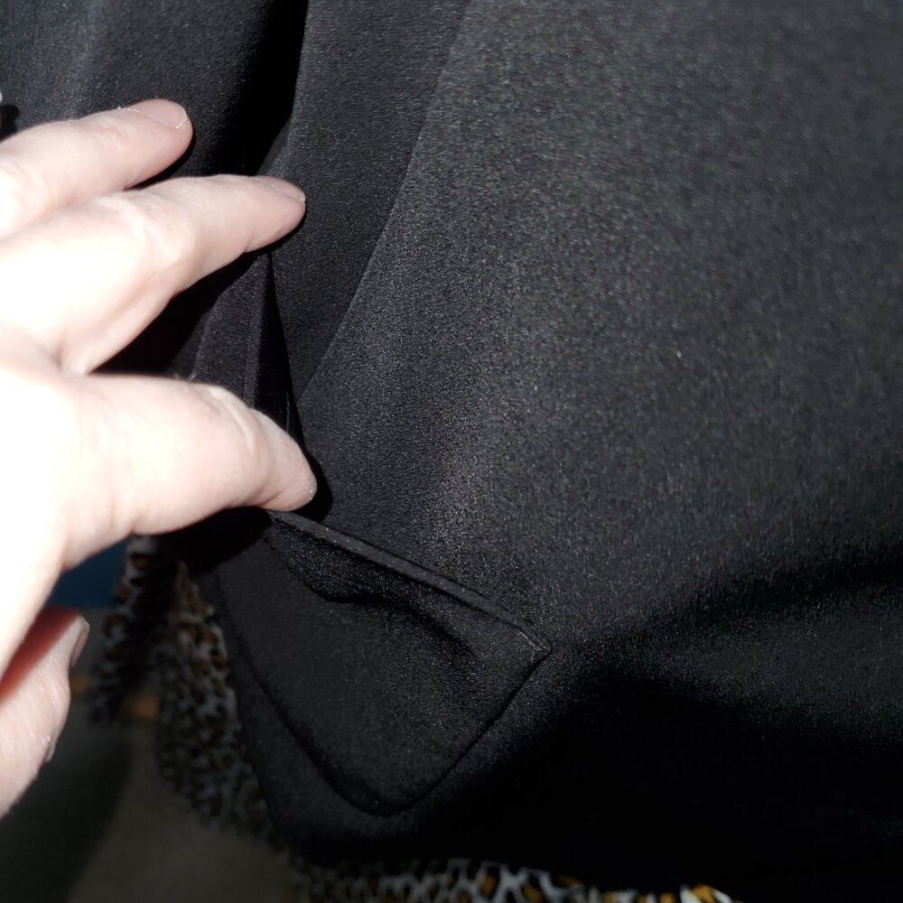 Dillard’s John Meyer Classic Black Blazer w/ paisley silky lining size 14 - Picture 5 of 8